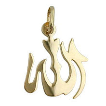 Lade das Bild in den Galerie-Viewer, Anhänger 18x15mm Allah glänzend 14Kt GOLD