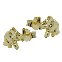 Lade das Bild in den Galerie-Viewer, Ohrstecker Ohrring 7x10mm Elefant glänzend 9Kt GOLD