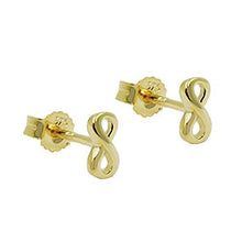 Lade das Bild in den Galerie-Viewer, Ohrstecker Ohrring 6x3mm Unendlichkeit glänzend GOLD 18Kt