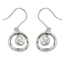 Lade das Bild in den Galerie-Viewer, Ohrhaken 22x14mm mit Zirkonias rhodiniert Silber 925