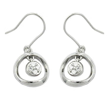 Lade das Bild in den Galerie-Viewer, Ohrhaken 22x14mm mit Zirkonias rhodiniert Silber 925