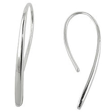 Lade das Bild in den Galerie-Viewer, Durchzieher Ohrring Ohrhaken 33x2,5mm Tropfen glänzend Silber 925