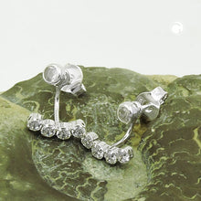 Lade das Bild in den Galerie-Viewer, Ohrstecker Ohrring 10x9mm 2-teilig mit Zirkonias Silber 925