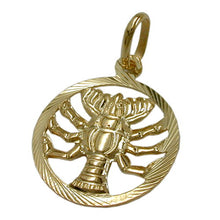 Lade das Bild in den Galerie-Viewer, Anhänger 15mm Sternzeichen Krebs 9Kt GOLD
