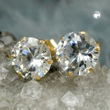 Lade das Bild in den Galerie-Viewer, Ohrstecker Ohrring 8mm Zirkonia 9Kt GOLD

