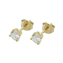 Lade das Bild in den Galerie-Viewer, Ohrstecker Ohrring 4mm Zirkonia 9Kt GOLD
