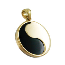 Lade das Bild in den Galerie-Viewer, Anhänger Yin Yang 16mm mit Onyx 9Kt GOLD
