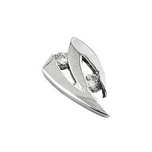 Lade das Bild in den Galerie-Viewer, Anhänger 10x6mm mit Zirkonias 9Kt Weißgold
