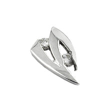 Lade das Bild in den Galerie-Viewer, Anhänger 10x6mm mit Zirkonias 9Kt Weißgold
