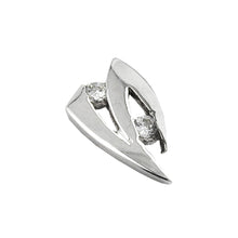 Lade das Bild in den Galerie-Viewer, Anhänger 10x6mm mit Zirkonias 9Kt Weißgold
