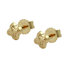 Lade das Bild in den Galerie-Viewer, Ohrstecker Ohrring 4mm Stern mit Muster 9Kt GOLD
