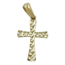 Lade das Bild in den Galerie-Viewer, Anhänger 15x11mm Kreuz diamantiert 9Kt GOLD
