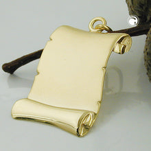 Lade das Bild in den Galerie-Viewer, Anhänger Dokumentenrolle 22x17mm matt glänzend 9Kt GOLD
