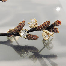 Lade das Bild in den Galerie-Viewer, Ohrstecker Ohrring 4mm Zirkonia 9Kt GOLD
