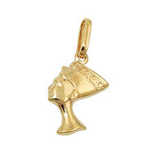 Lade das Bild in den Galerie-Viewer, Anhänger 15x10x2,5mm Nofretete glänzend 9Kt GOLD
