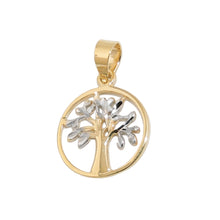 Lade das Bild in den Galerie-Viewer, Anhänger 12mm Baum des Lebens bicolor 9Kt GOLD
