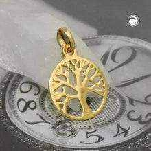 Lade das Bild in den Galerie-Viewer, Anhänger 12mm Baum des Lebens 9Kt GOLD
