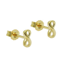 Lade das Bild in den Galerie-Viewer, Ohrstecker Ohrring 6x3mm Unendlichkeit glänzend GOLD 18Kt
