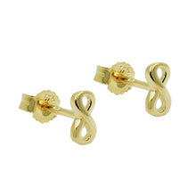 Lade das Bild in den Galerie-Viewer, Ohrstecker Ohrring 6x3mm Unendlichkeit glänzend GOLD 18Kt
