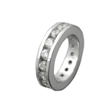 Lade das Bild in den Galerie-Viewer, Anhänger 10x2mm Taufring mit Zirkonias rhodiniert Silber 925
