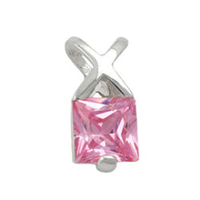 Lade das Bild in den Galerie-Viewer, Anhänger 13x6mm Zirkonia pink Silber 925
