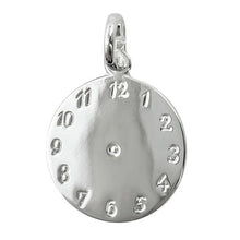 Lade das Bild in den Galerie-Viewer, Anhänger 14mm Geburtsanhänger Uhr glänzend Silber 925
