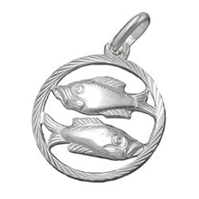 Lade das Bild in den Galerie-Viewer, Anhänger 15mm Sternzeichen Fische Silber 925
