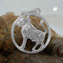 Lade das Bild in den Galerie-Viewer, Anhänger 15mm Sternzeichen Stier Silber 925
