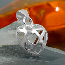 Lade das Bild in den Galerie-Viewer, Anhänger 11x10mm Herz durchbrochen Silber 925
