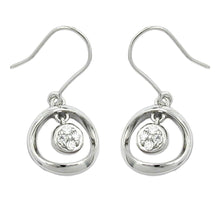 Lade das Bild in den Galerie-Viewer, Ohrhaken 22x14mm mit Zirkonias rhodiniert Silber 925
