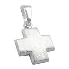 Lade das Bild in den Galerie-Viewer, Anhänger 11x11mm Kreuz mattiert Silber 925
