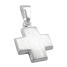 Lade das Bild in den Galerie-Viewer, Anhänger 11x11mm Kreuz mattiert Silber 925
