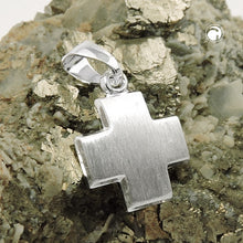 Lade das Bild in den Galerie-Viewer, Anhänger 11x11mm Kreuz mattiert Silber 925
