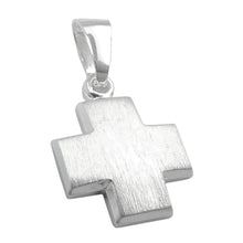Lade das Bild in den Galerie-Viewer, Anhänger 11x11mm Kreuz mattiert Silber 925
