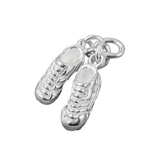 Lade das Bild in den Galerie-Viewer, Anhänger 14x4mm 1 Paar Fußballschuhe Silber 925
