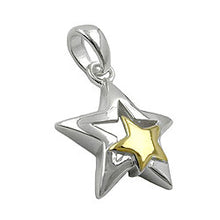 Lade das Bild in den Galerie-Viewer, Anhänger 13mm Stern bicolor Silber 925

