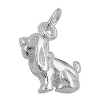Lade das Bild in den Galerie-Viewer, Anhänger 13x10mm Hund mit Schlappohren Silber 925
