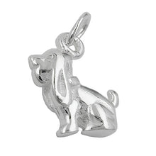 Lade das Bild in den Galerie-Viewer, Anhänger 13x10mm Hund mit Schlappohren Silber 925
