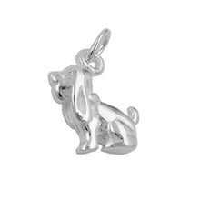 Lade das Bild in den Galerie-Viewer, Anhänger 13x10mm Hund mit Schlappohren Silber 925
