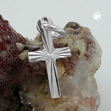 Lade das Bild in den Galerie-Viewer, Anhänger 14x7mm Kreuz diamantiert Silber 925
