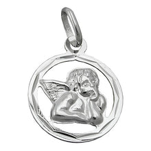Lade das Bild in den Galerie-Viewer, Anhänger 15mm Engel glänzend, Silber 925
