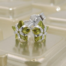 Lade das Bild in den Galerie-Viewer, Ohrstecker Ohrring 6mm Stern Zirkonia jonquil helloliv Silber 925
