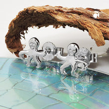 Lade das Bild in den Galerie-Viewer, Ohrstecker Ohrring 8x9mm Krake glänzend rhodiniert Silber 925
