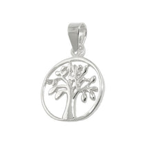 Lade das Bild in den Galerie-Viewer, Anhänger 12mm Baum des Lebens glänzend Silber 925
