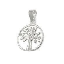 Lade das Bild in den Galerie-Viewer, Anhänger 12mm Baum des Lebens glänzend Silber 925
