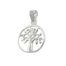 Lade das Bild in den Galerie-Viewer, Anhänger 12mm Baum des Lebens glänzend Silber 925
