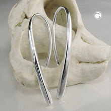 Lade das Bild in den Galerie-Viewer, Durchzieher Ohrring Ohrhaken 33x2,5mm Tropfen glänzend Silber 925
