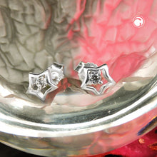 Lade das Bild in den Galerie-Viewer, Ohrstecker Ohrring 6mm Stern mit Zirkonia Silber 925
