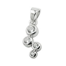 Lade das Bild in den Galerie-Viewer, Anhänger 12x6mm Zirkonias glänzend rhodiniert Silber 925
