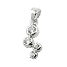 Lade das Bild in den Galerie-Viewer, Anhänger 12x6mm Zirkonias glänzend rhodiniert Silber 925
